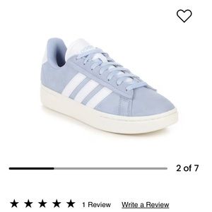ONLY WORN ONCE WOMEN'S ADIDAS GRAND COURT ALPHA SNEAKERS - blue